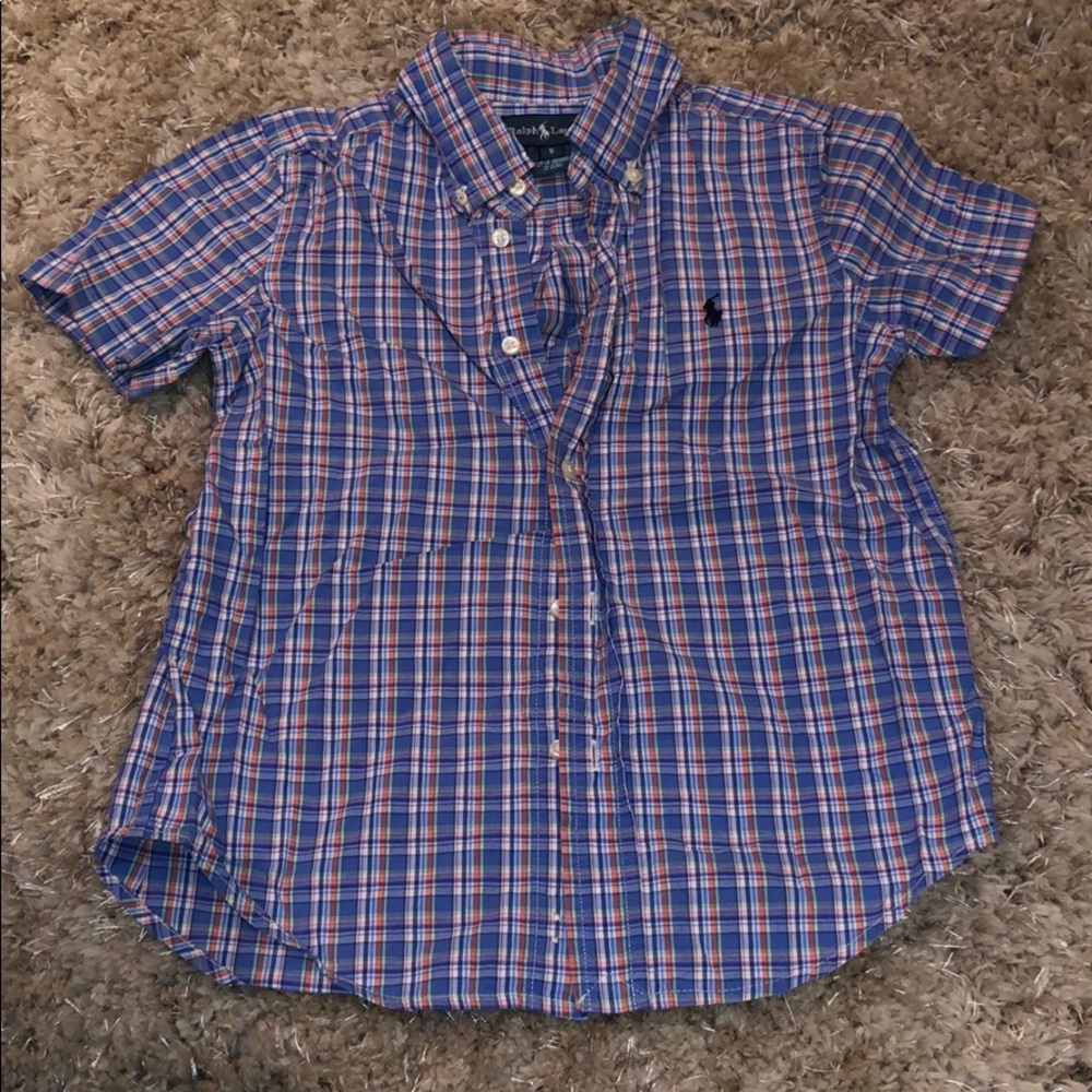 Boys Ralph Lauren short sleeve button down shirt